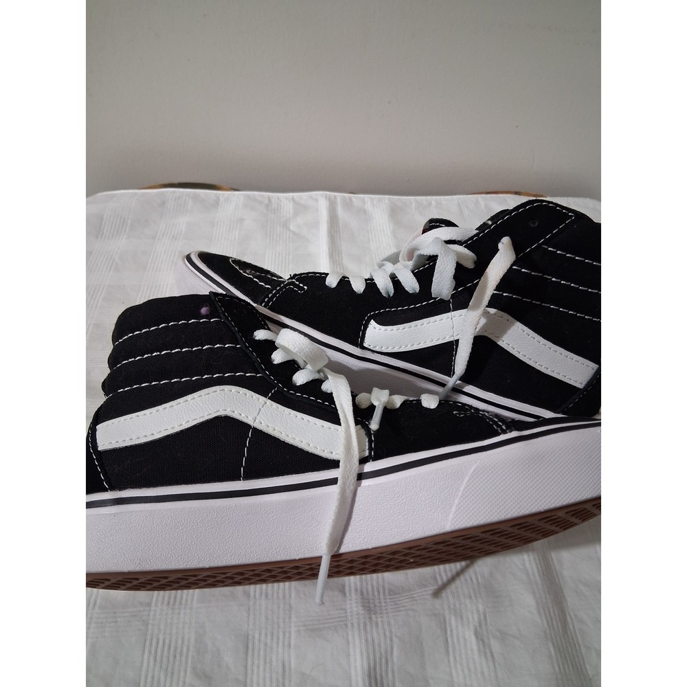 Vans Sk8-Hi ComfyCush Black White High Top Sneakers Womens Size 6 Mens 4.5 - Picture 7 of 8